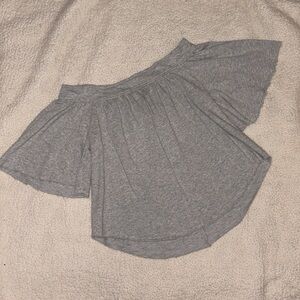 Elodie Grey Terrycloth Off The Shoulder Flowy Blouse Size Small